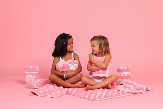 Sweethearts Kids Towel Set — True Pink