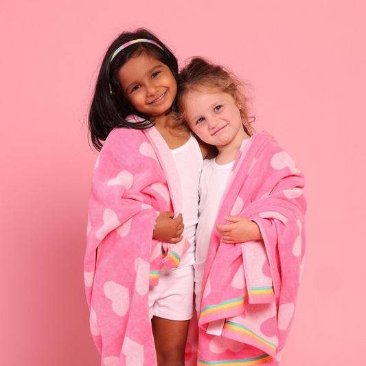 Dream Hearts Barbie Pink Kids Beach Towel