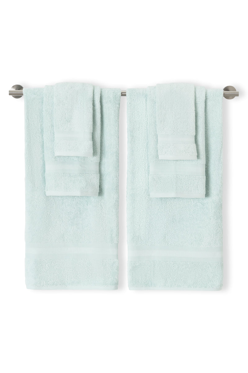 Caro Home Bel Aire 6 Piece Faded Turquoise Towel Set