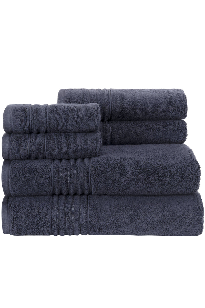 Caro Home 6-Piece Moody Indigo Coventry Cotton Towel Set 6PC2476T263100 -  The Home Depot