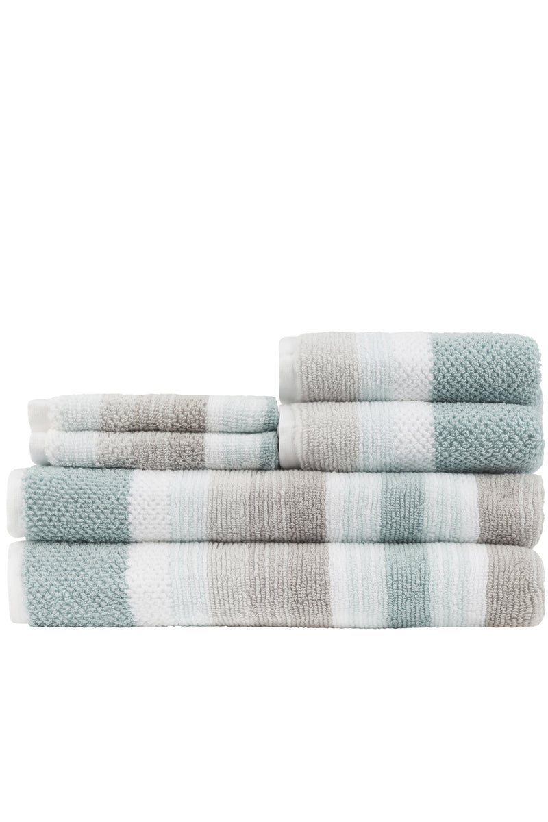 CARO Home Montauk 6 Piece Towel Set incl. 2 bath hand wash