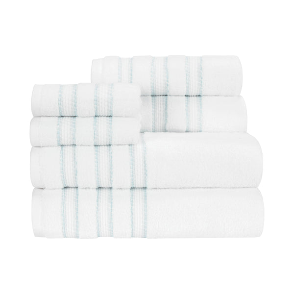 Caro Home Basketweave Towel Collection 2 pk. Hand Towels Blue Multi