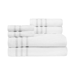 Sabina 6-Piece Towel Set: The Solid with a Twist